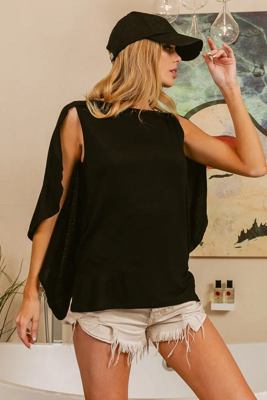 BiBi Fold Over Back Detailed Top