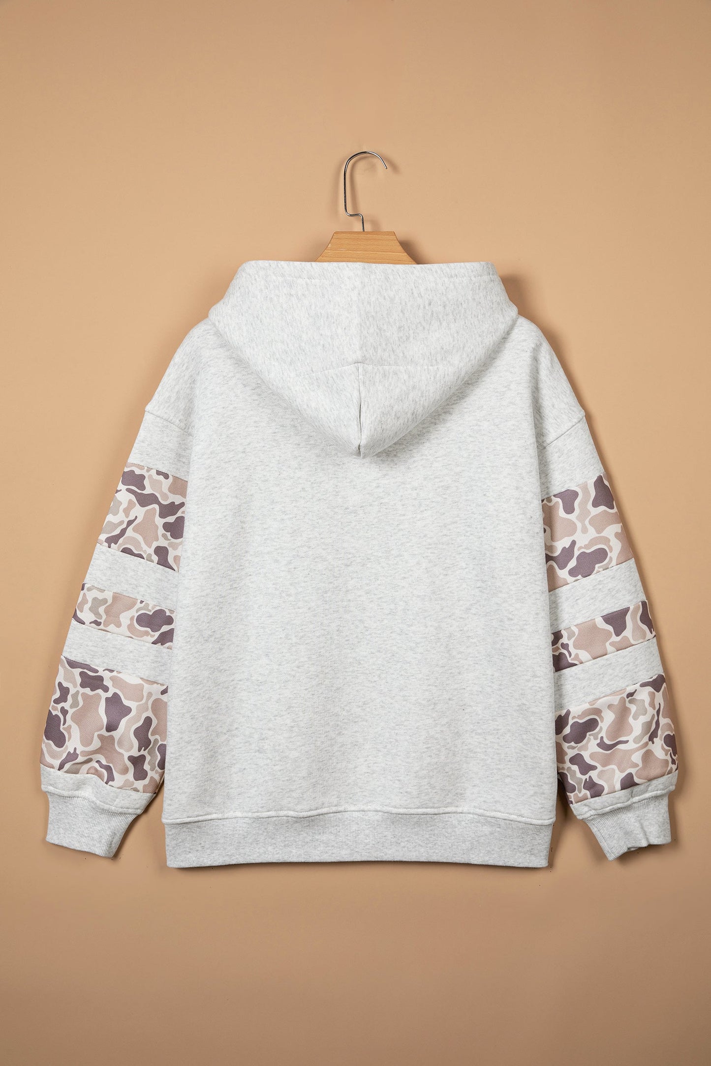 Camouflage Patchwork Long Sleeve Hoodie