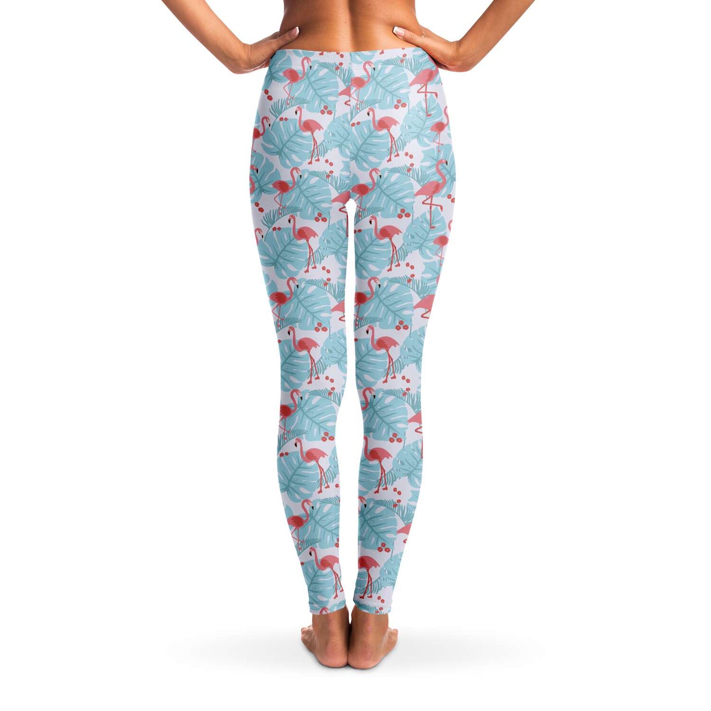 Flamingo Blue Floral Leggings