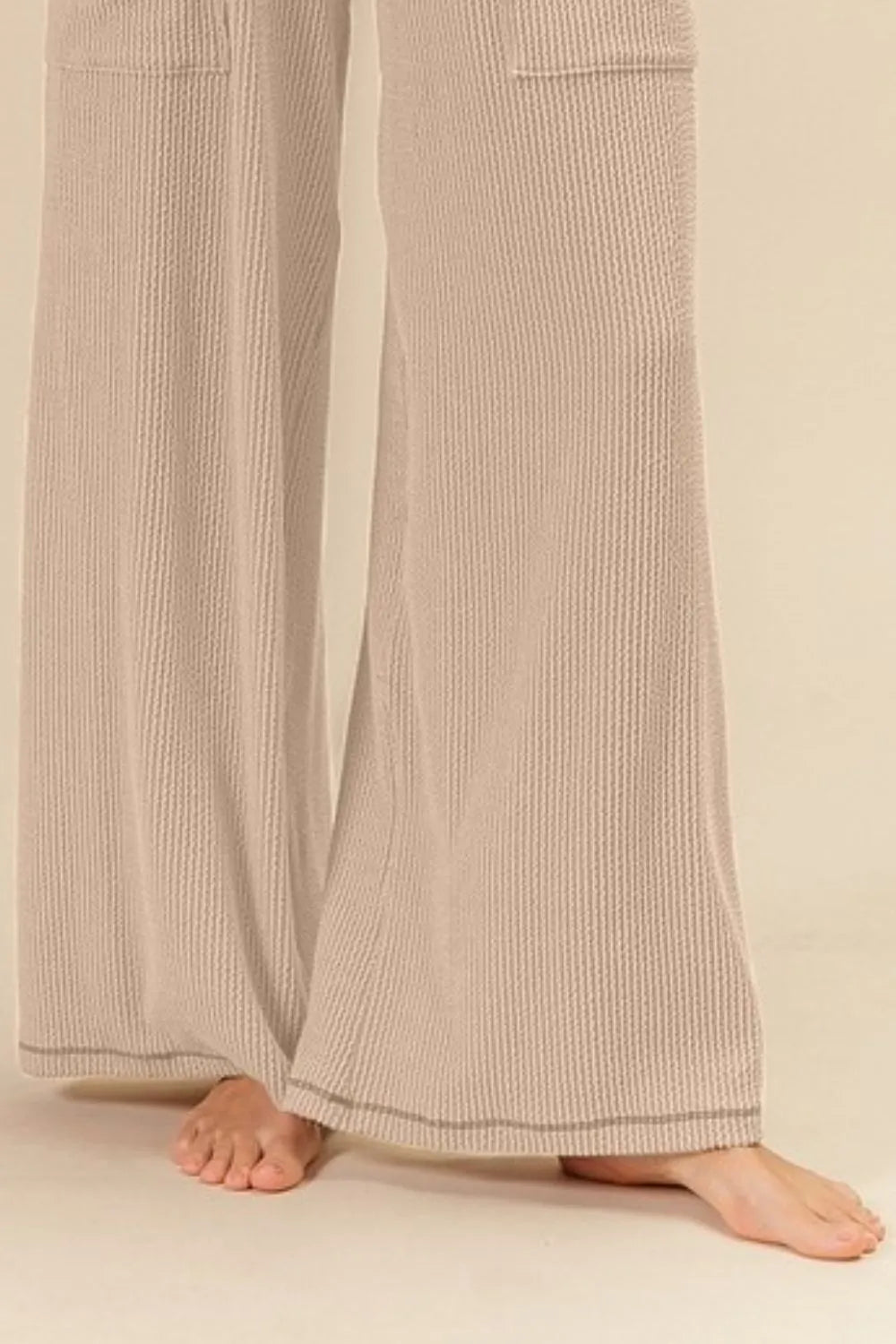 BiBi 2tone Cord Rib Waist Band Side Pocket Pants