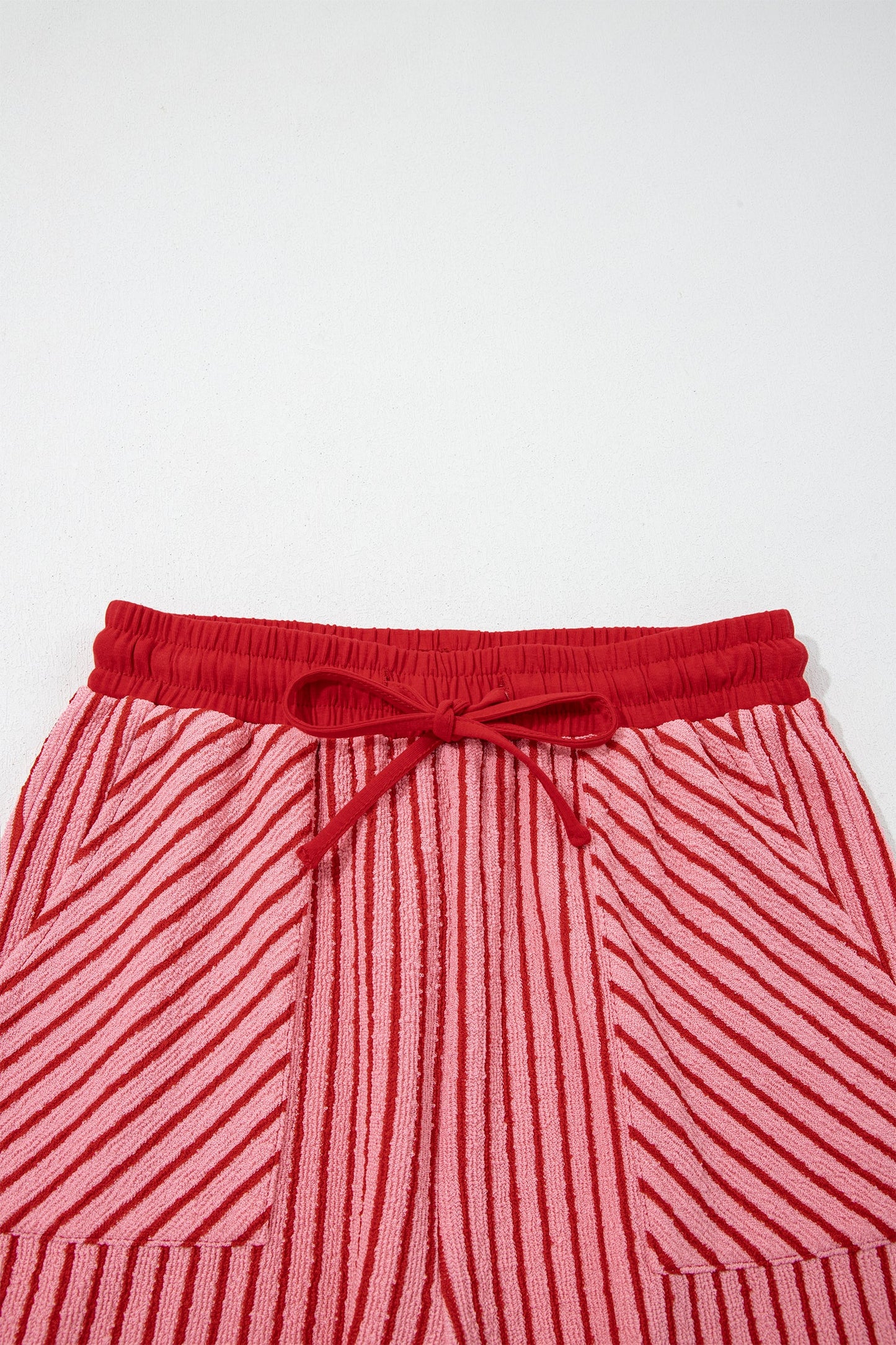 Stripe Crew Neck Tee & Drawstring Pants Set