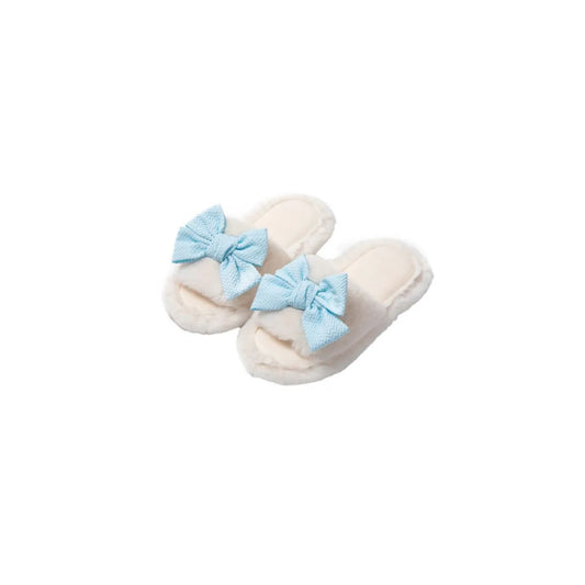 Open Toe Flats Slippers White