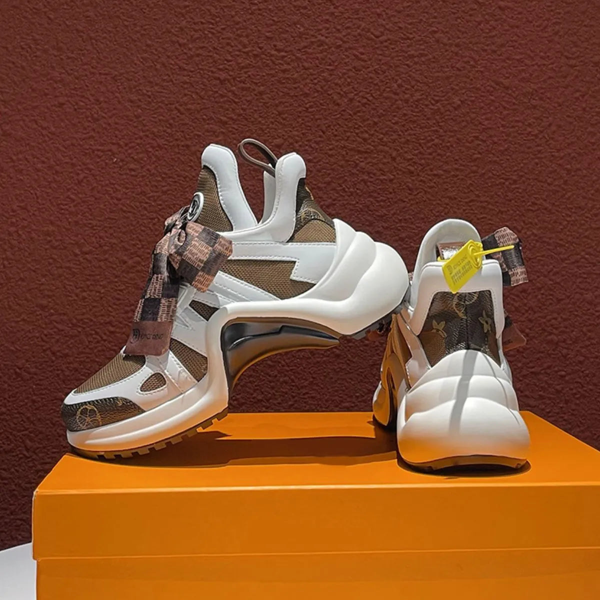 Round Toe Platform Sneakers