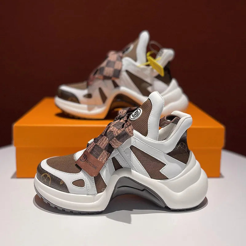 Round Toe Platform Sneakers