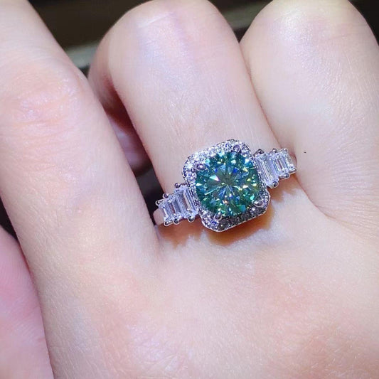 3 Carat Moissanite 925 Sterling Silver Ring Silver