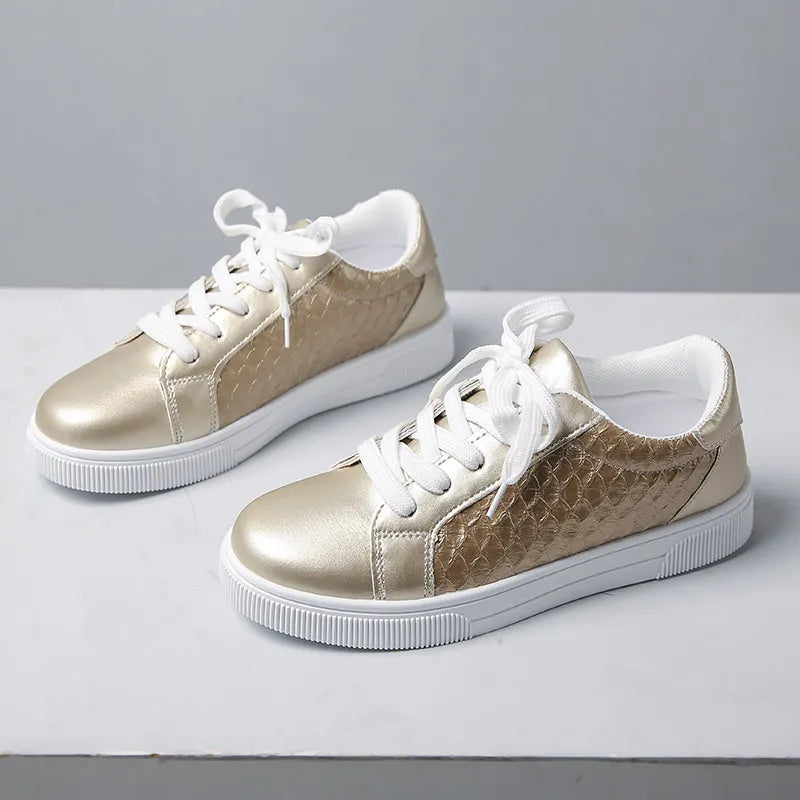 Round Toe Lace Up Sneakers