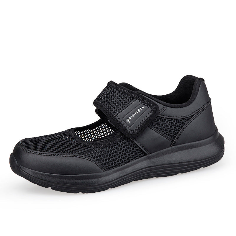 Round Toe Flats Sneakers Black