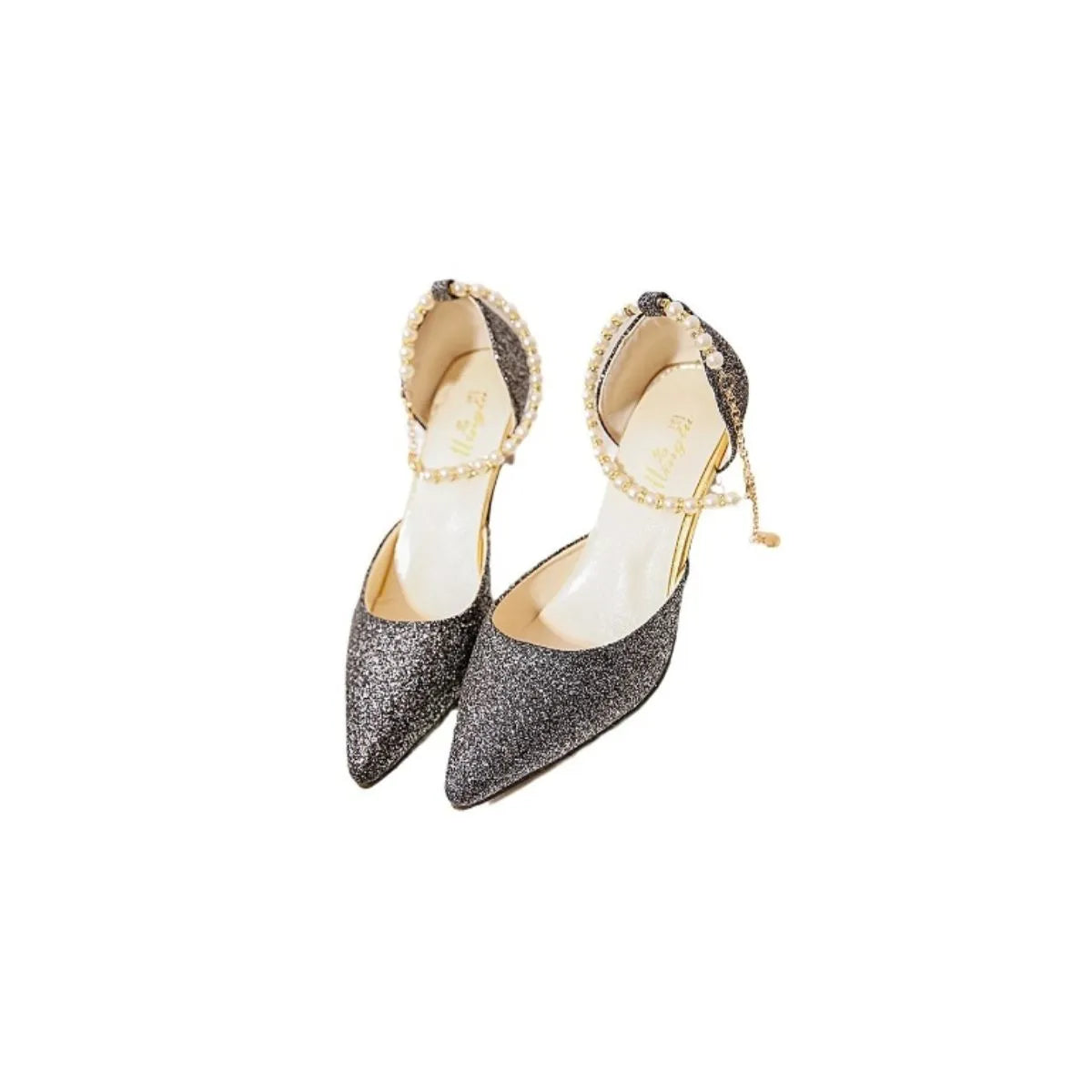 Point Toe Kitten Heels Pumps Black