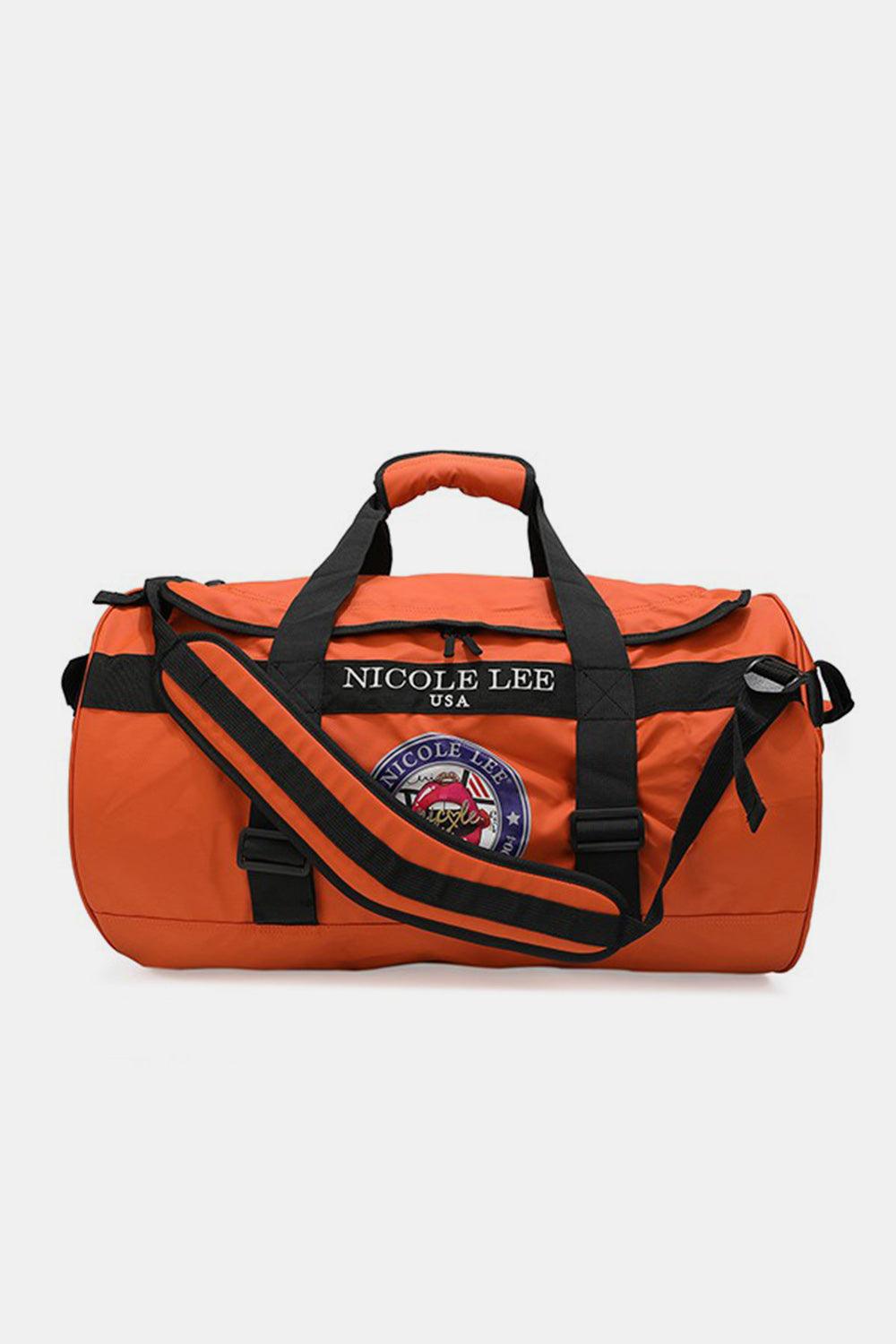 Nicole Lee USA Large Duffel Bag Orange One Size