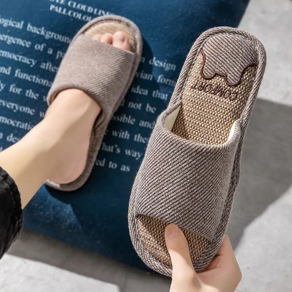 Open Toe Flats Slippers