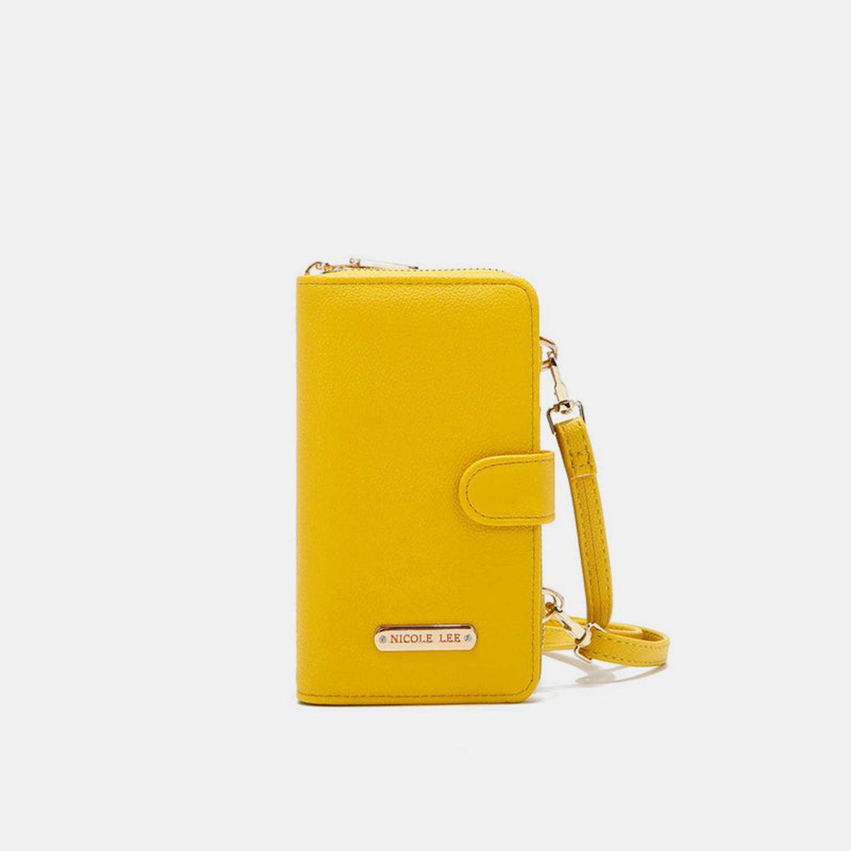 Nicole Lee USA 2 Piece Phone Case Crossbody Wallet Mustard One Size
