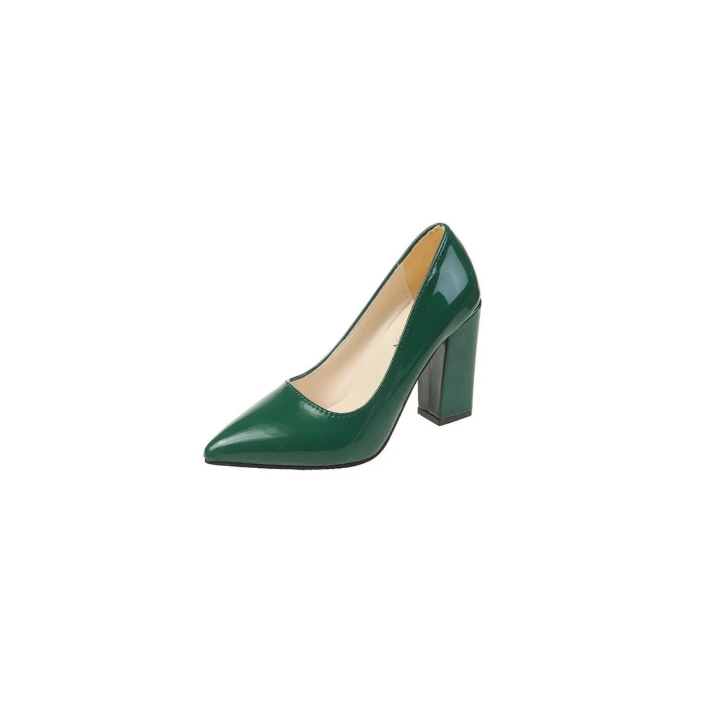 Point Toe Block Heels Pumps