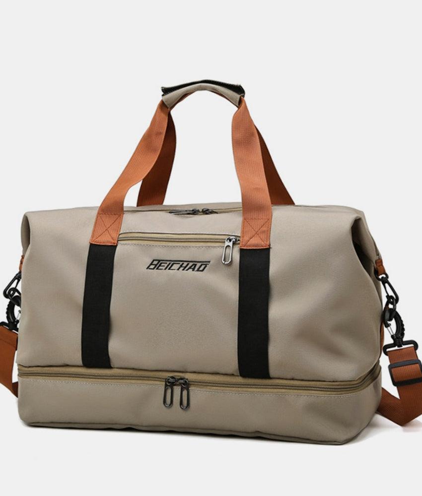 Oxford Cloth Oversize Travel Bag Khaki One Size