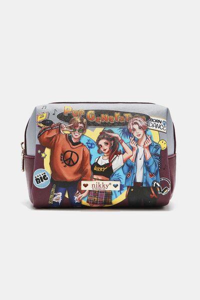 Nicole Lee USA Printed Extra Large Cosmetic Pouch Pop Generation One Size