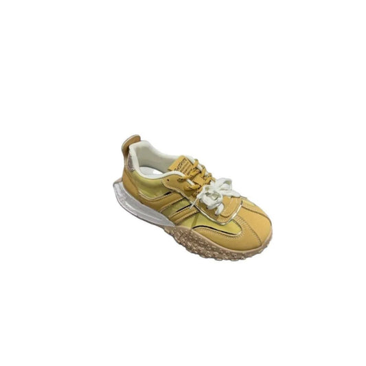 Round Toe Flats Athletic Yellow