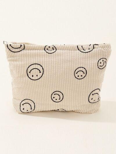 Zenana Corduroy Smile Clutch Bag Ivory One Size
