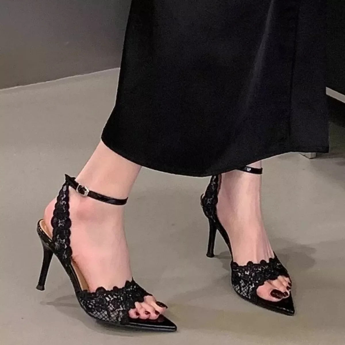 Open Toe Stiletto Sandals