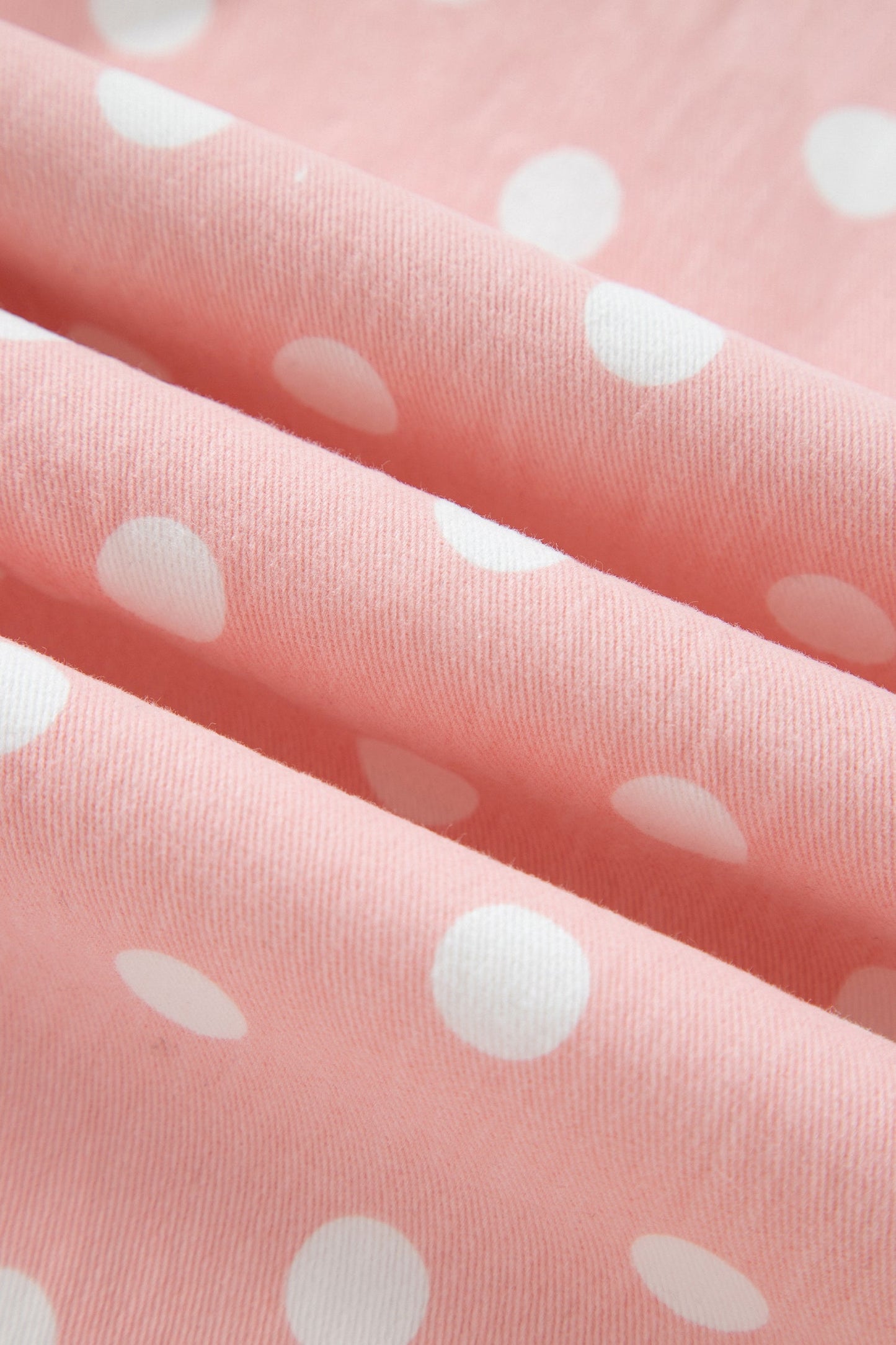 Polka Dot Denim Raw Hem Barrel Jeans