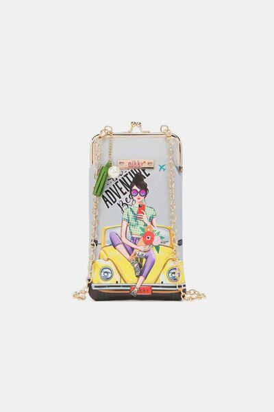Nicole Lee USA Printed Kisslock Phone and Sunglass Purse Fun Begins One Size