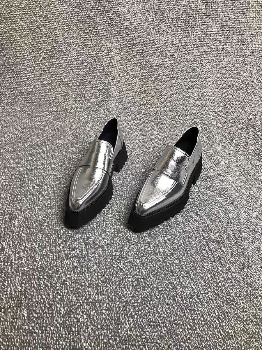 Chunky Platform Slip-On Loafers