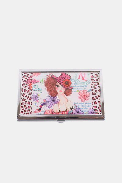 Nicole Lee USA Printed Business Card Case Sunny White One Size
