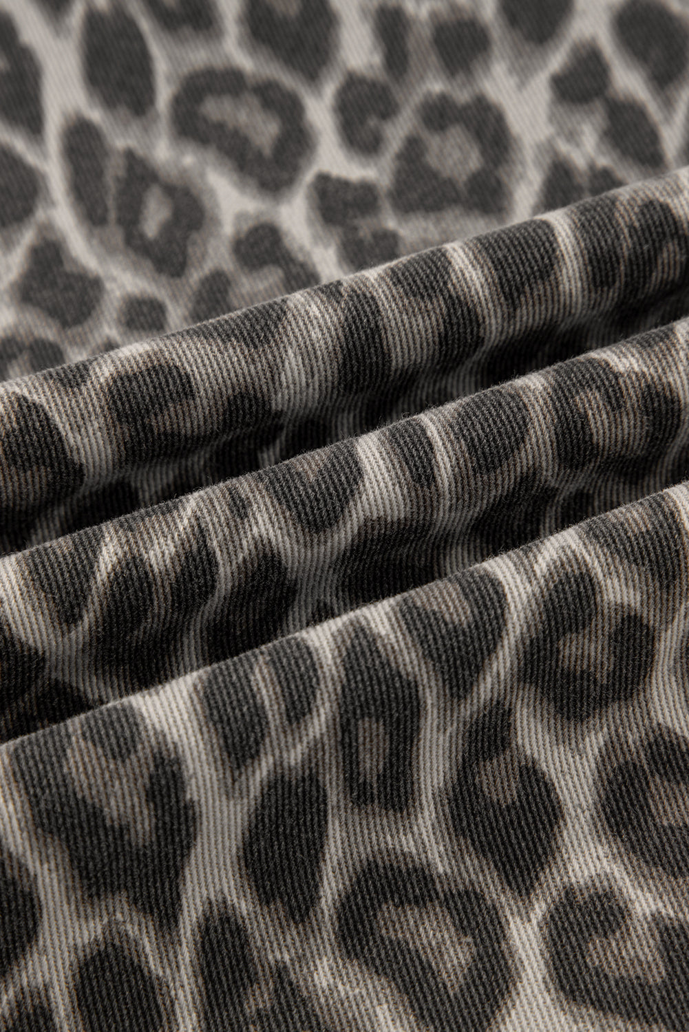 Leopard Denim Straight Leg Jeans