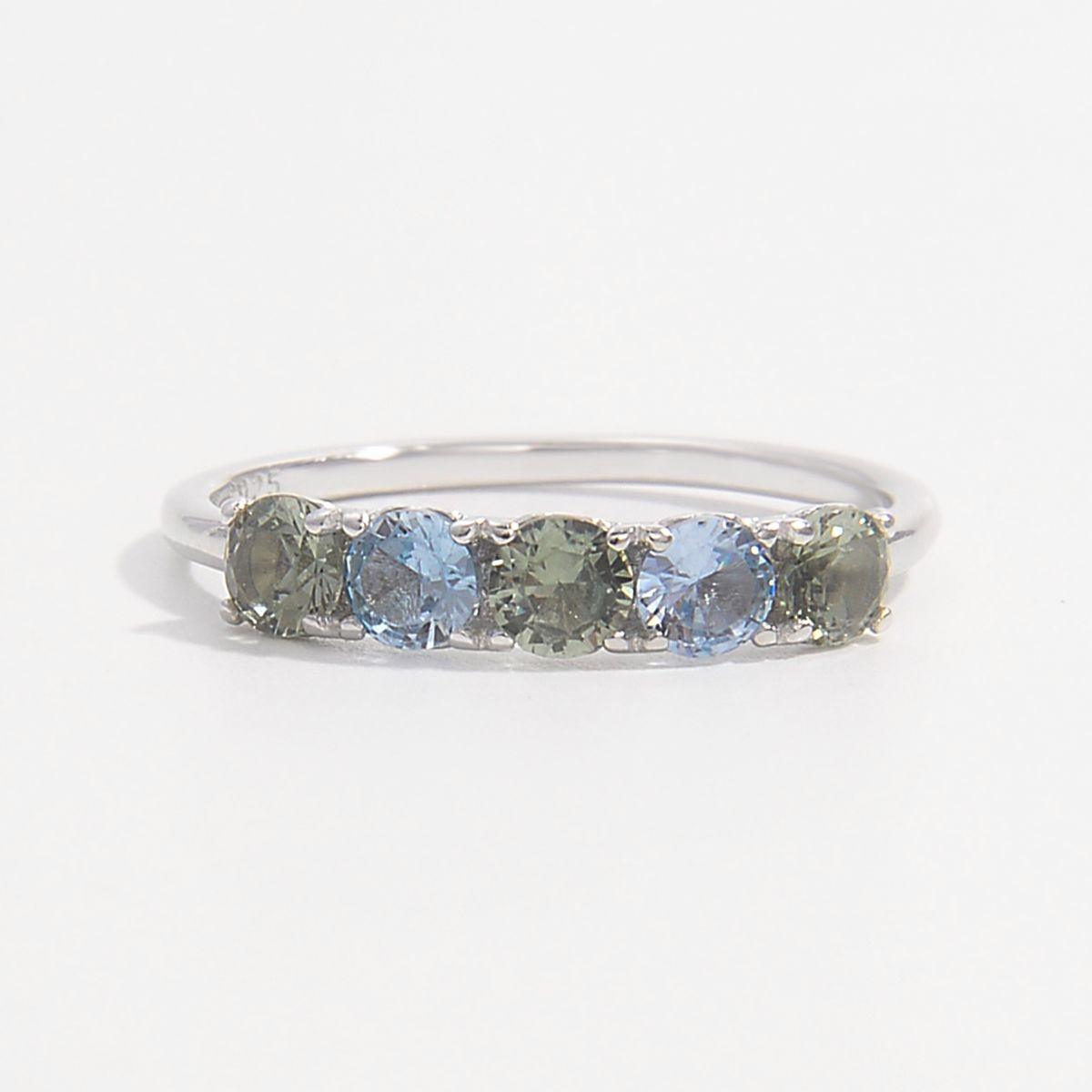 925 Sterling Silver Rhinestone Ring Silver