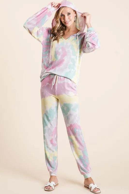 BiBi Tie Dye French Terry Casual Pants