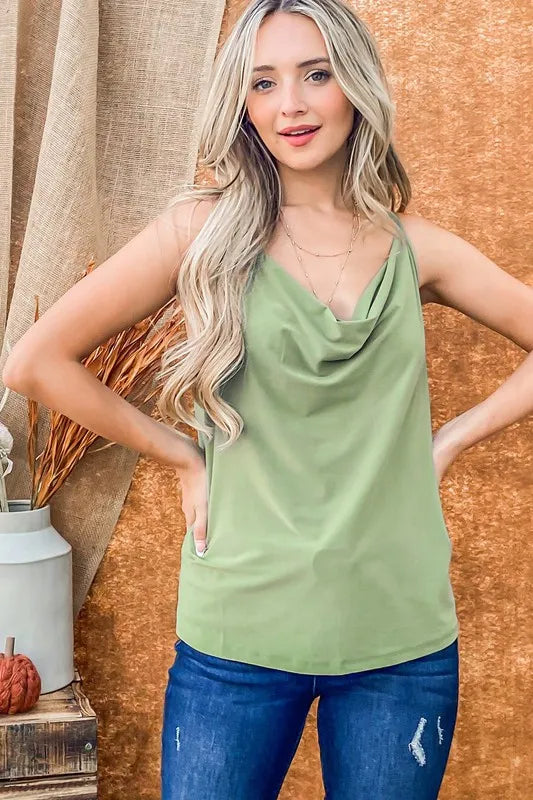 And The Why Cowl Neck Cami