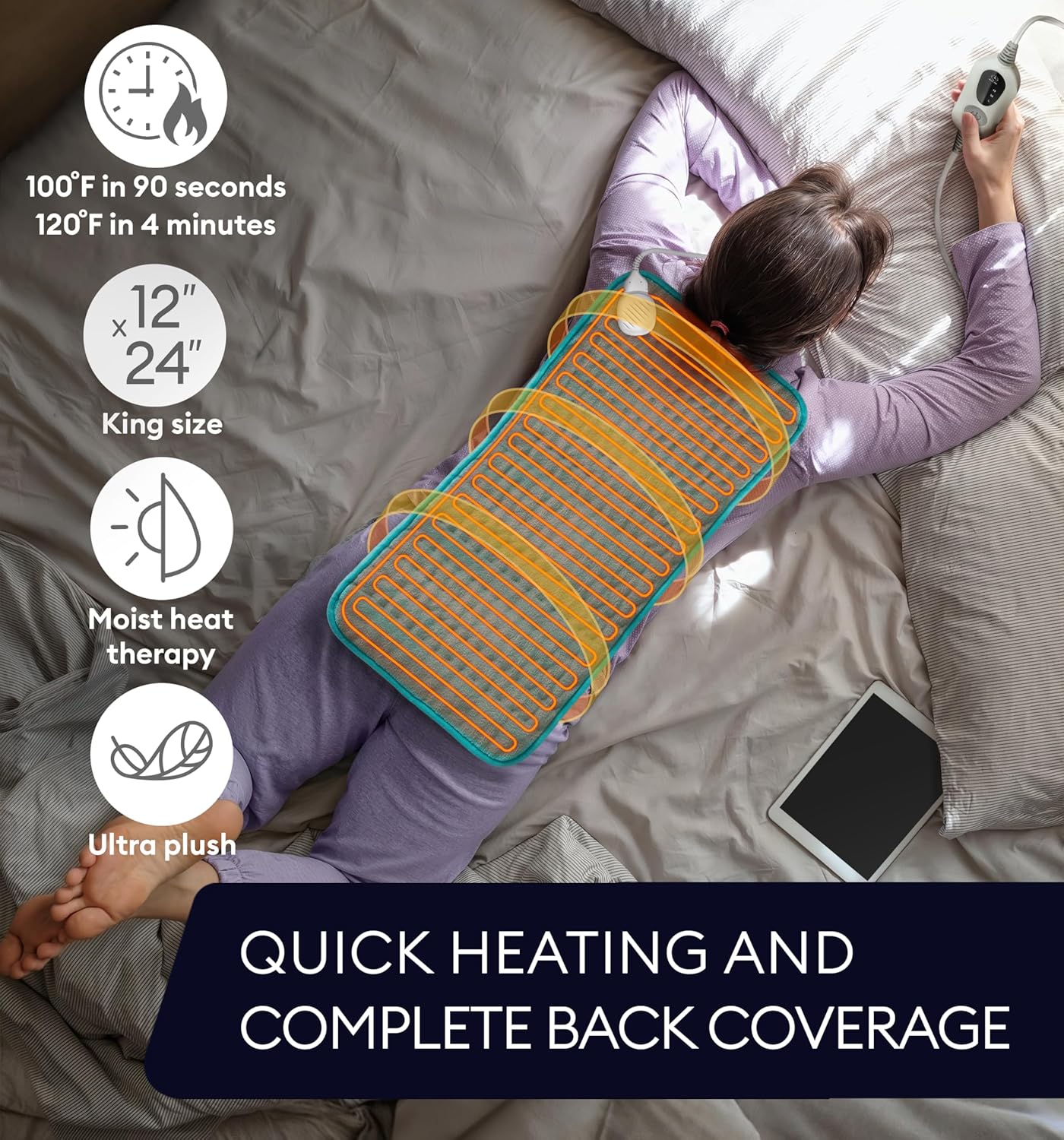 Heating Pad XL, Double-sided, Viridian Green