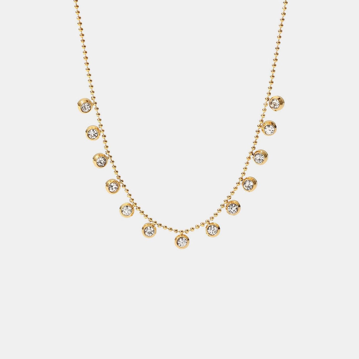 Zircon 18K Gold-Plated Necklace Gold One Size
