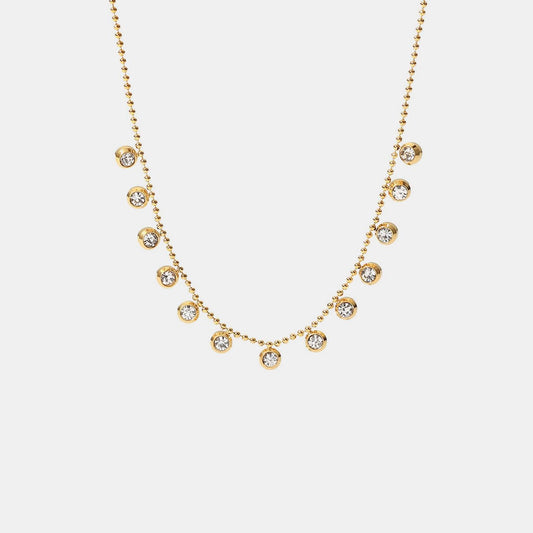 Zircon 18K Gold-Plated Necklace Gold One Size