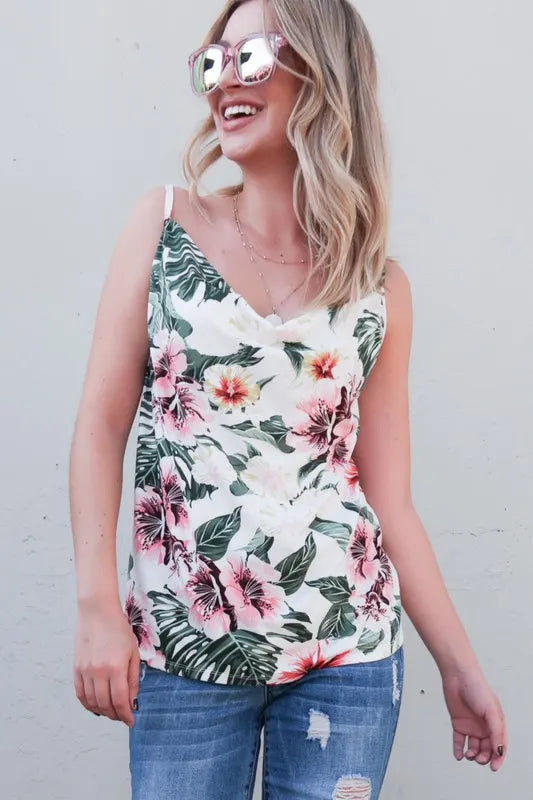 And The Why Floral Printed Casual Tank Top