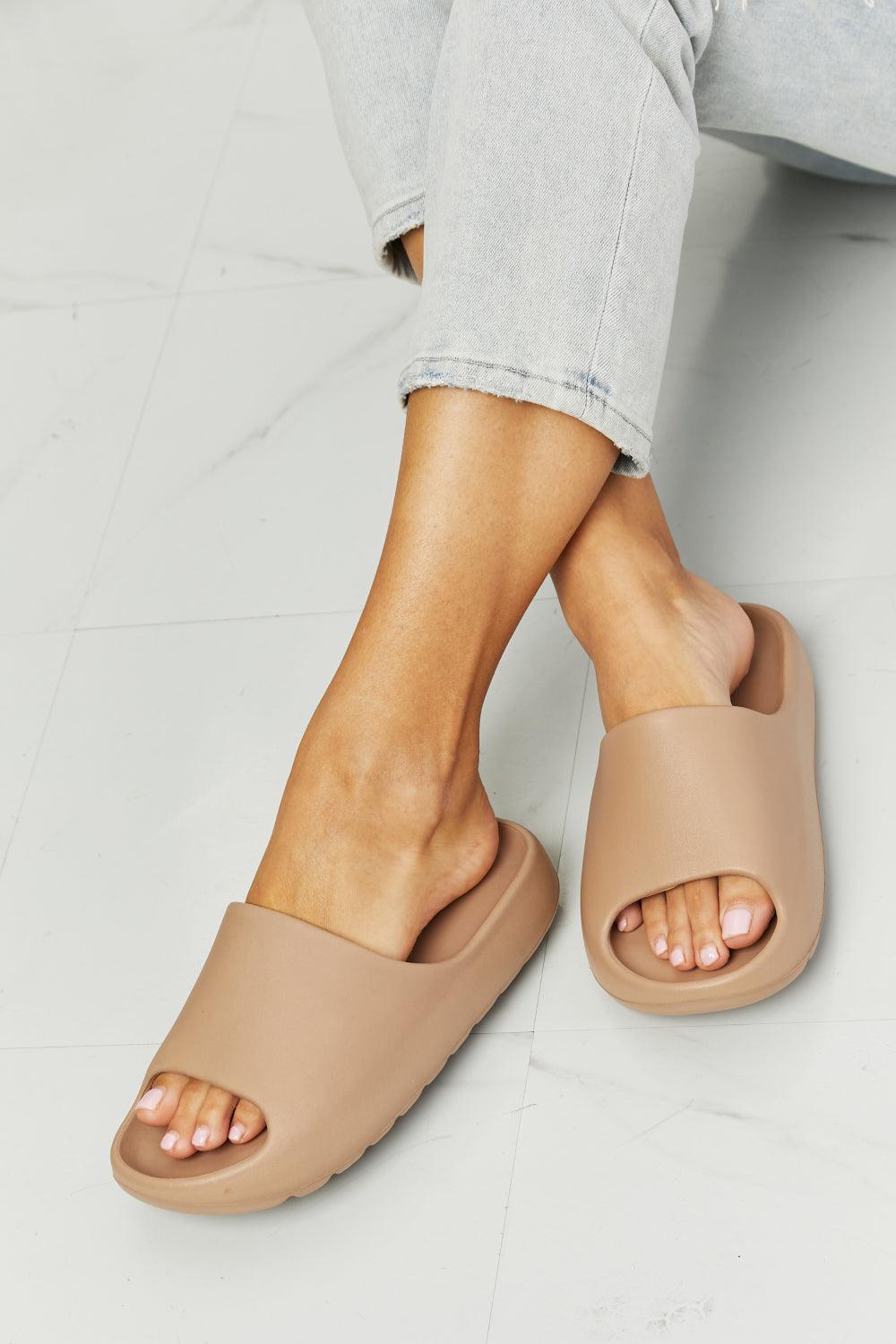 NOOK JOI In My Comfort Zone Slides in Beige Tan