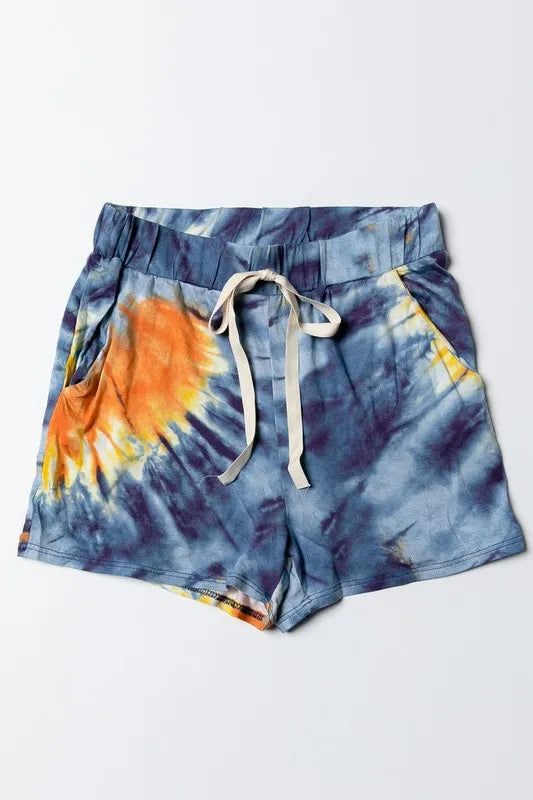 BiBi Tie Dye Print Casual Shorts