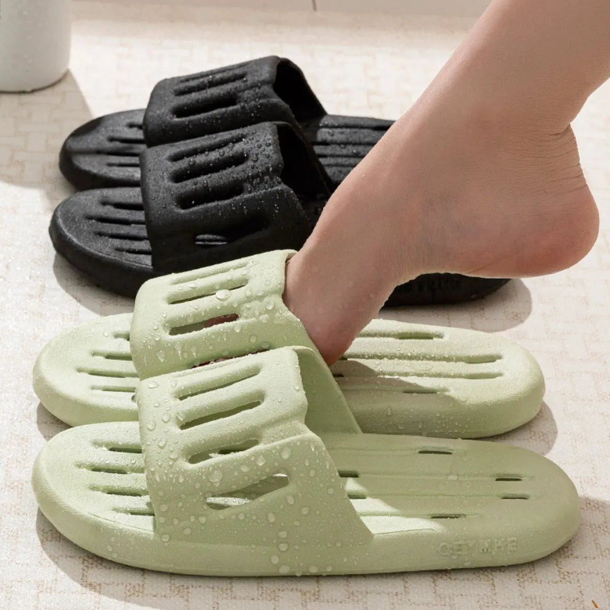 Open Toe Platform Slippers