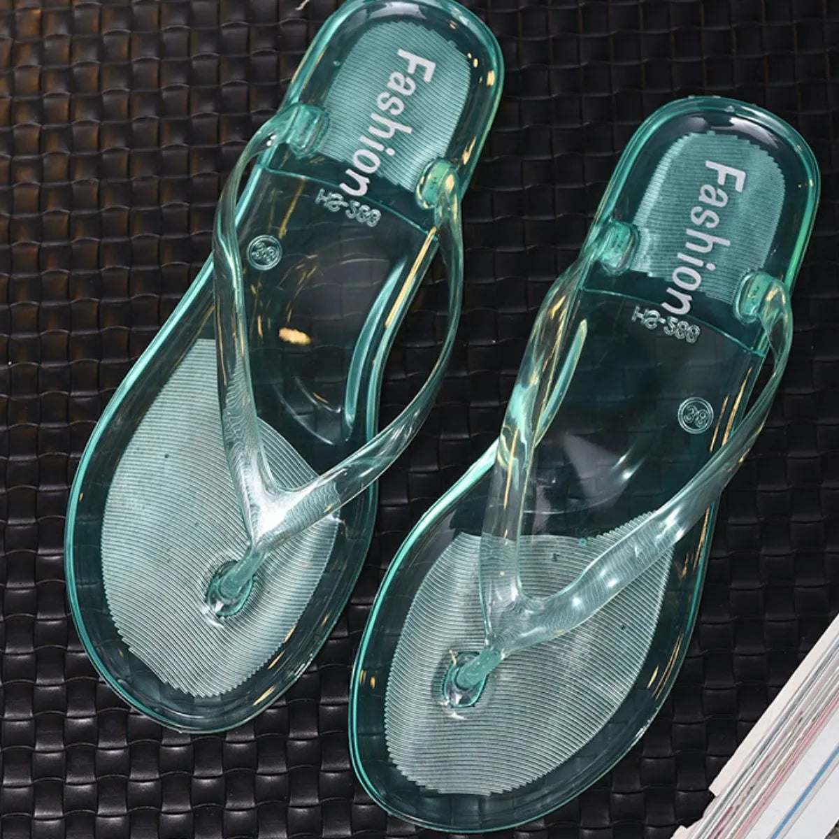 Toe Post Flats Slippers Green
