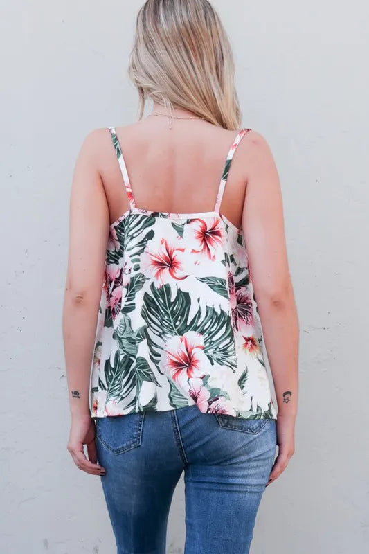 And The Why Floral Printed Casual Tank Top