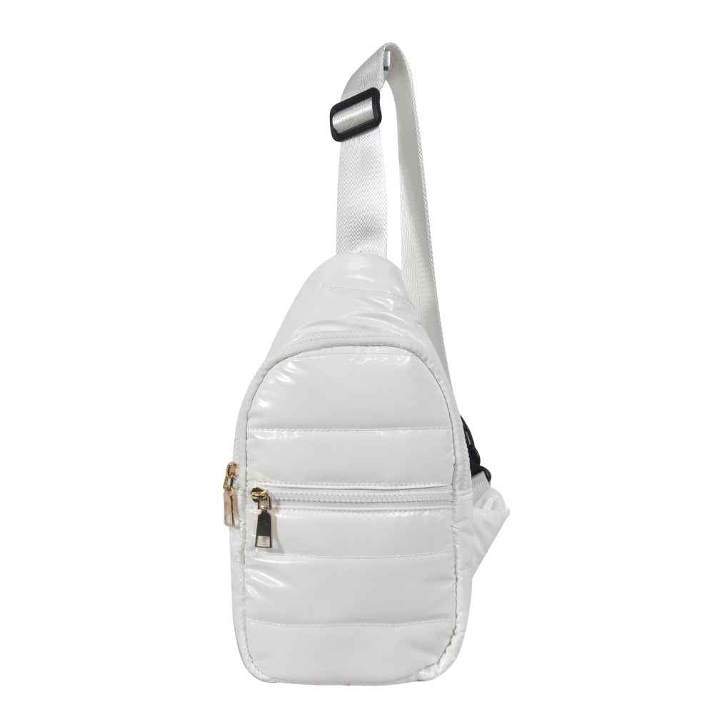 The Perry | Puffer Sling Bag | 8 Colors White