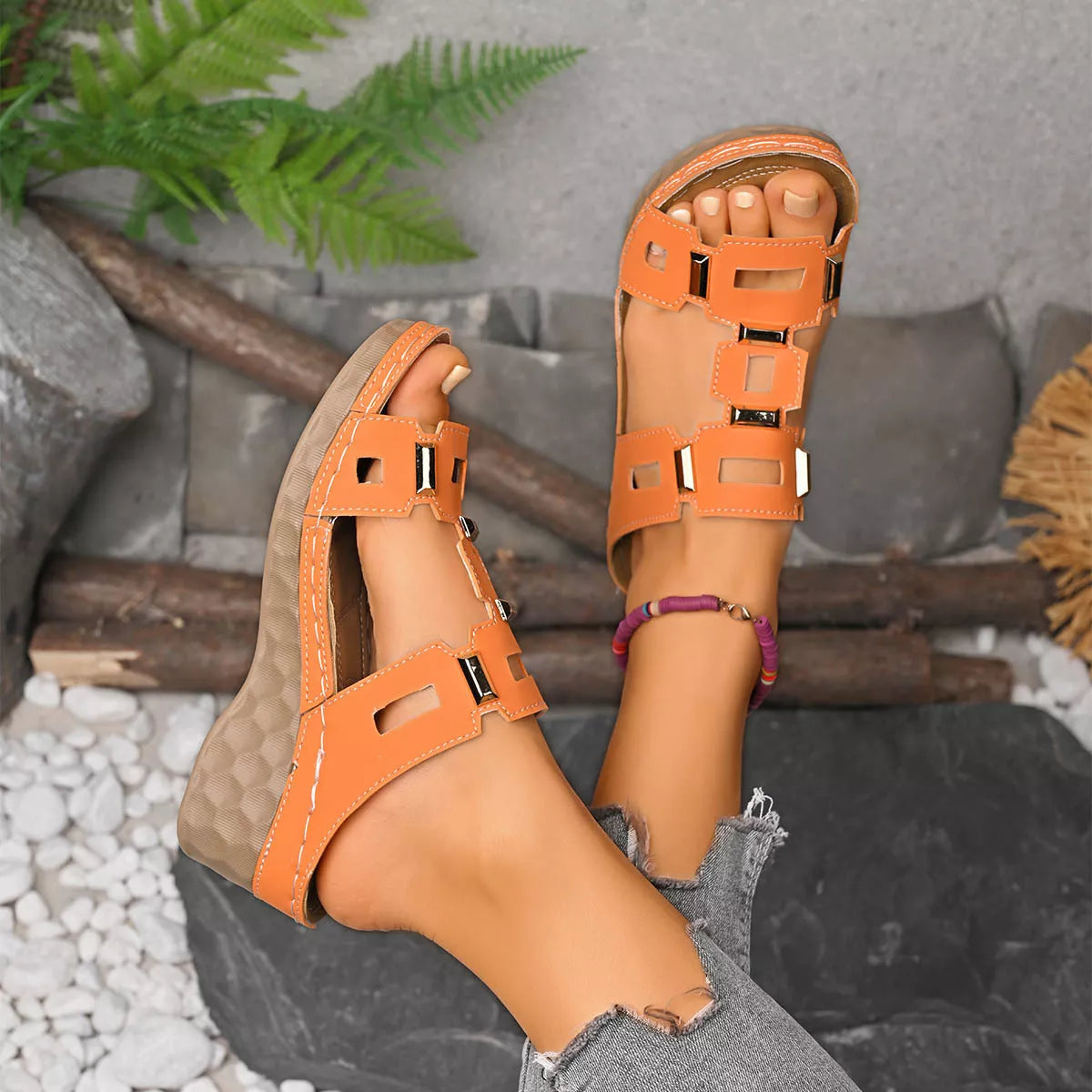 Women's Open Toe Wedge Sandals