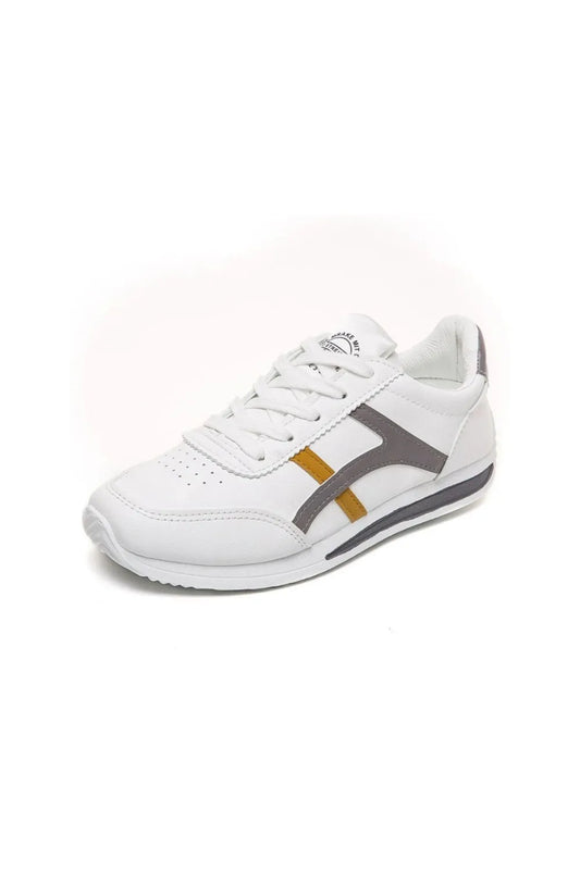 Lace Up Contrast Sneakers Gray