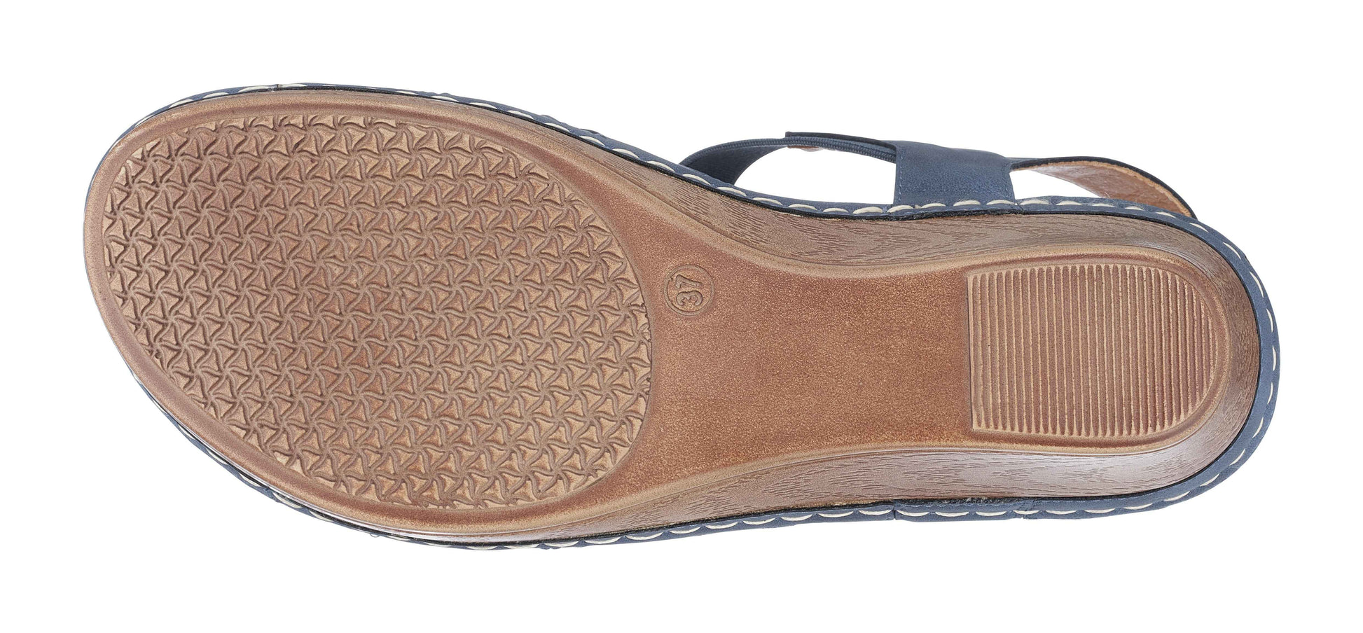 Beck Navy Wedge Sandals