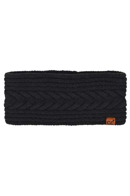 C.C Cable Knit Lining Headwrap Winter Headband