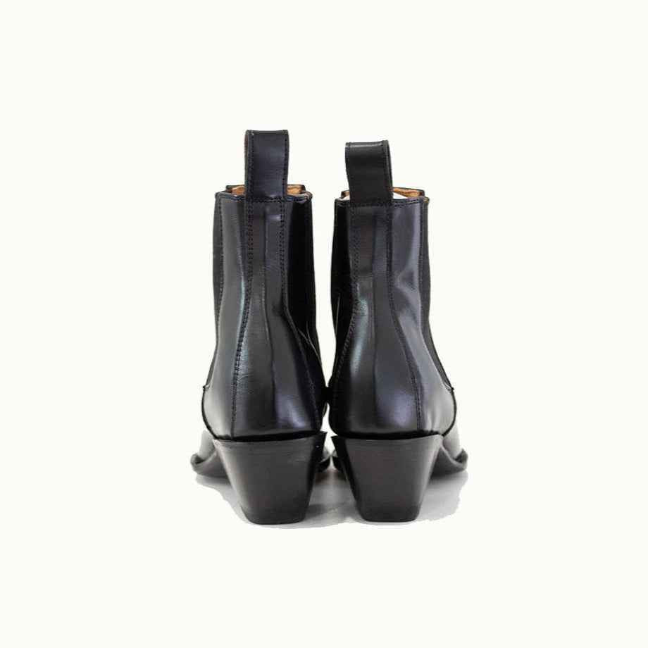 The Sandra Boot in Black Patent Leather