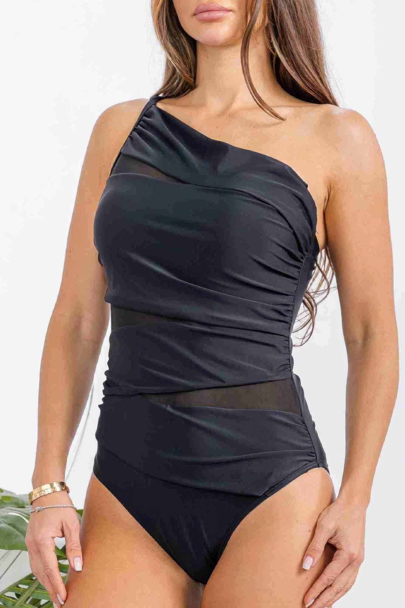 Black One Should Cut Out Swimwear