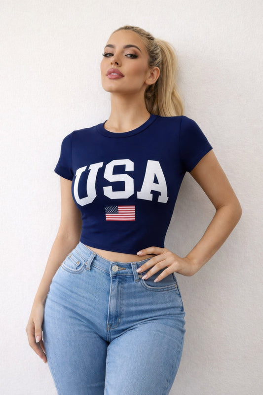 USA Graphic Fitted T-shirt