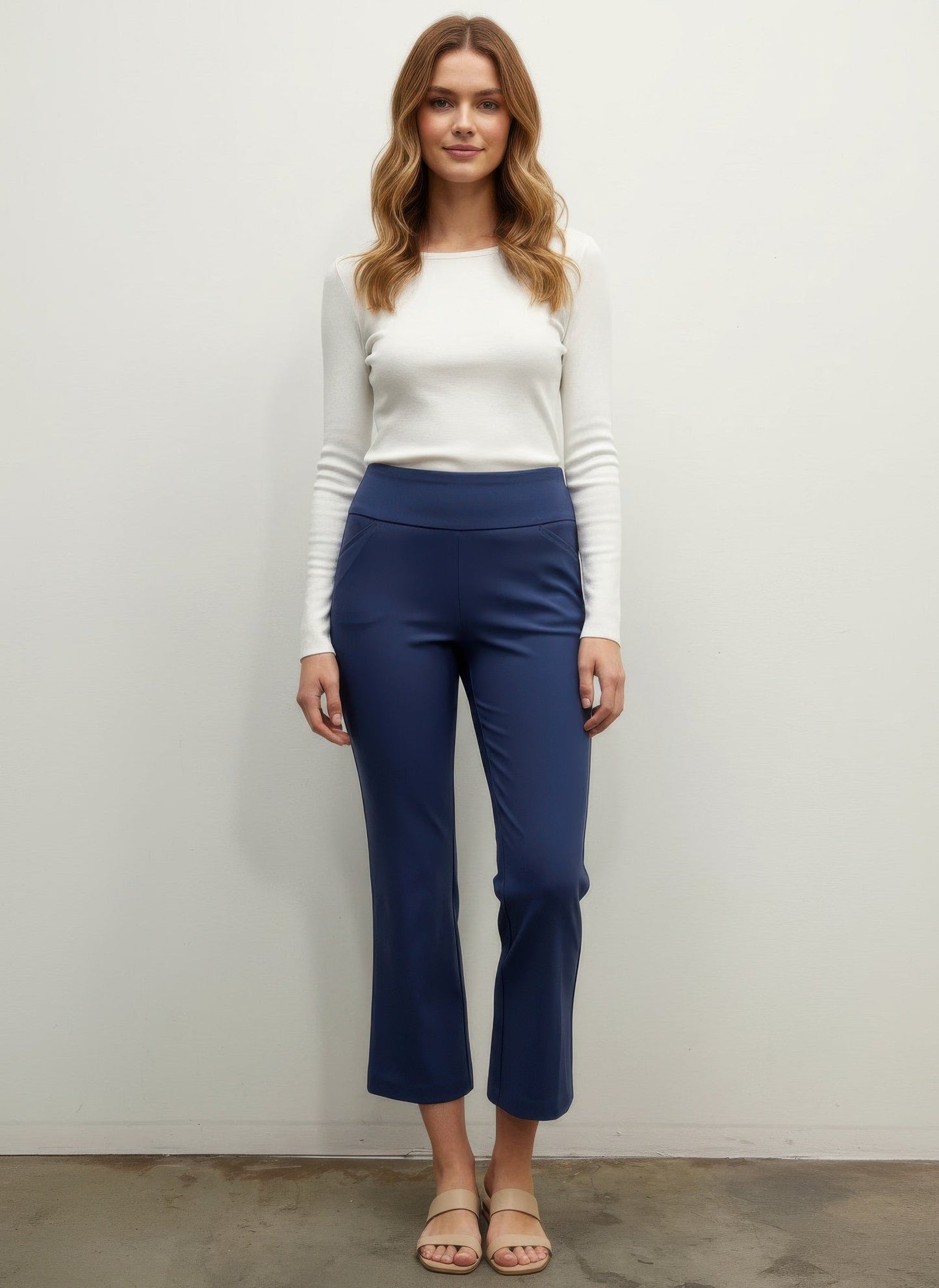 Solid Pull On Pants