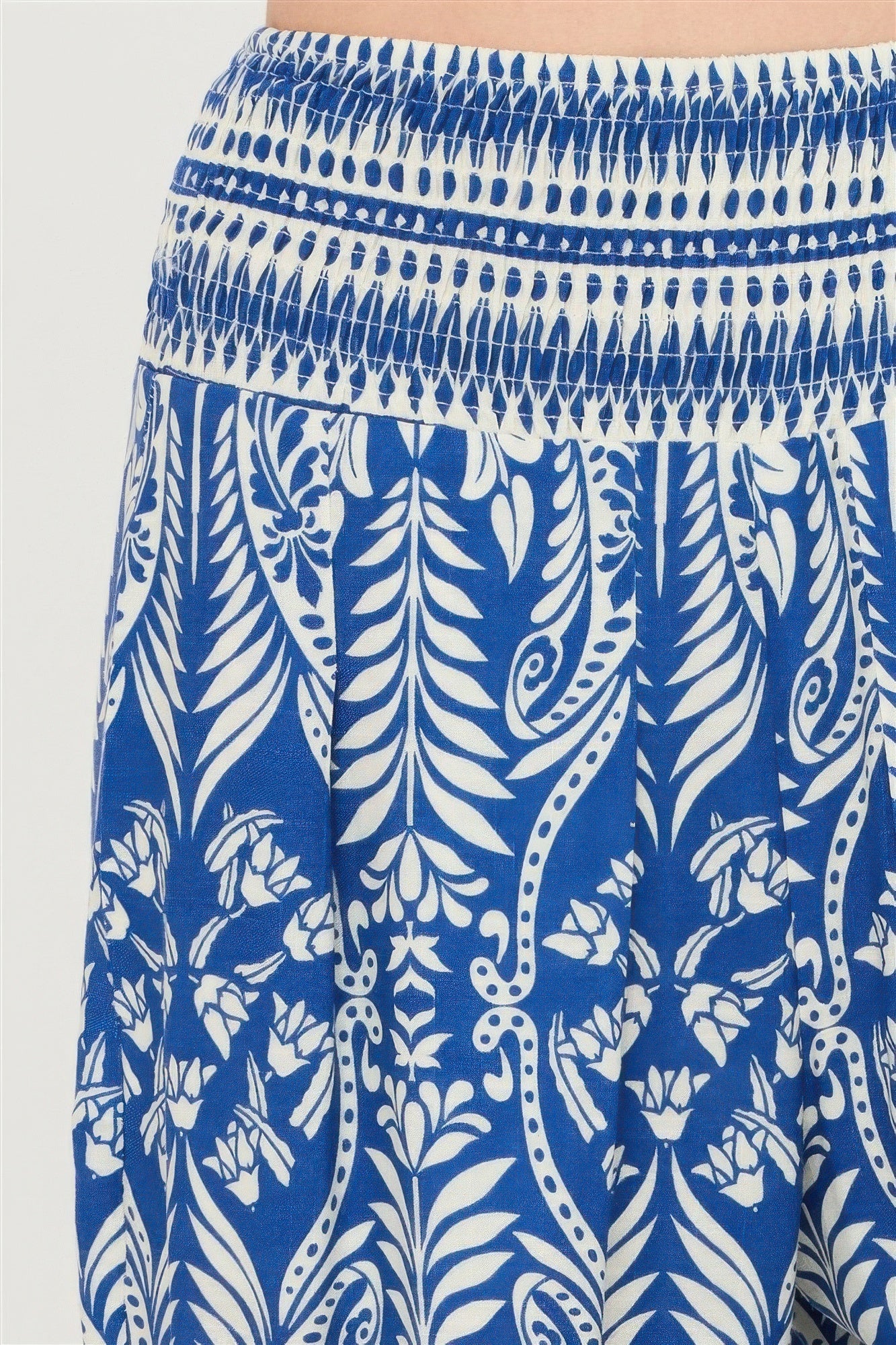 Smocked Waist Floral Pants