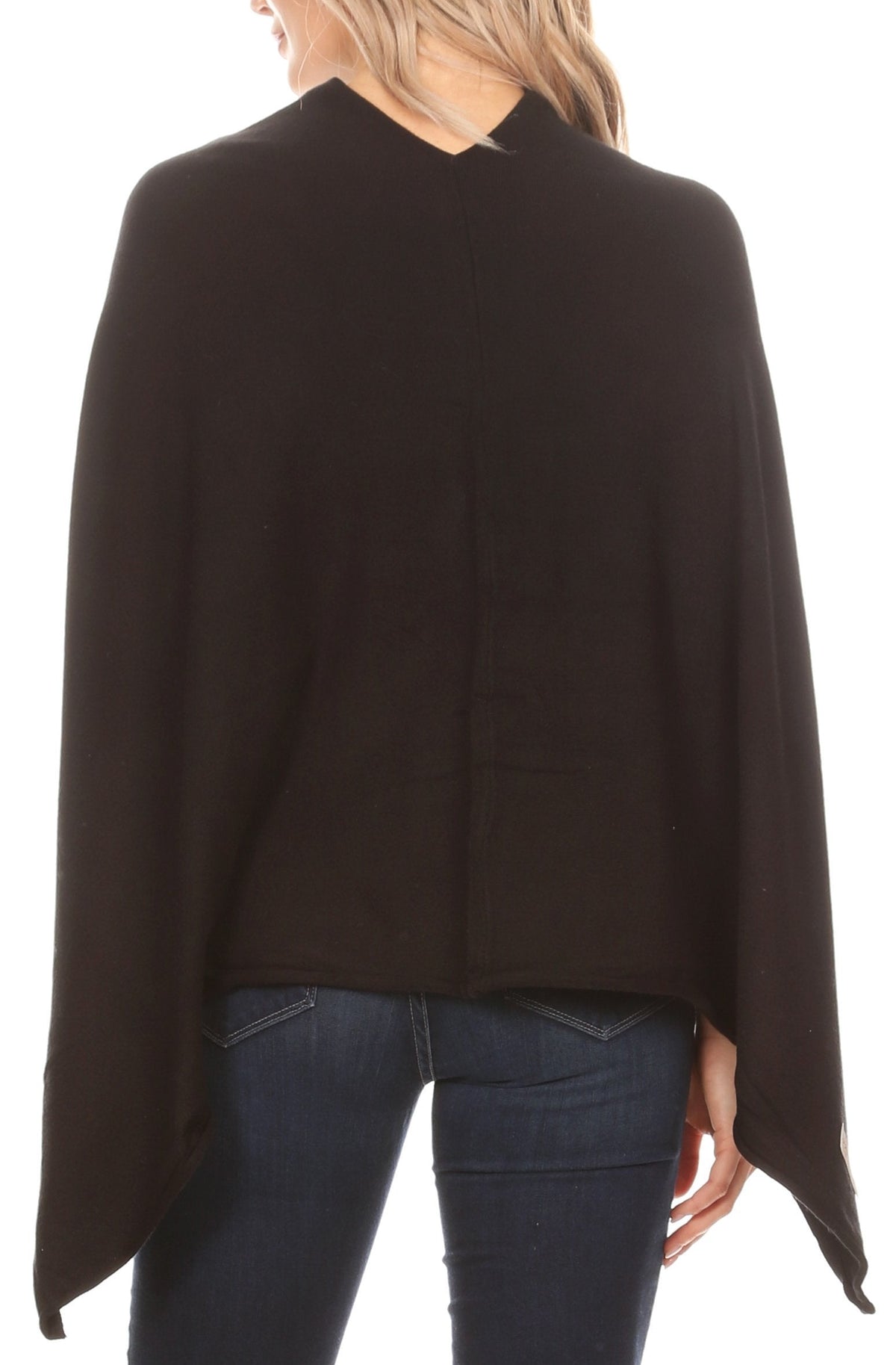 Sakkas Laurel Soft Lightweight Pullover Cape Poncho, One Size