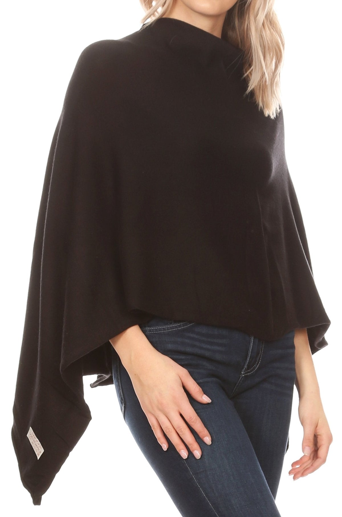 Sakkas Laurel Soft Lightweight Pullover Cape Poncho, One Size